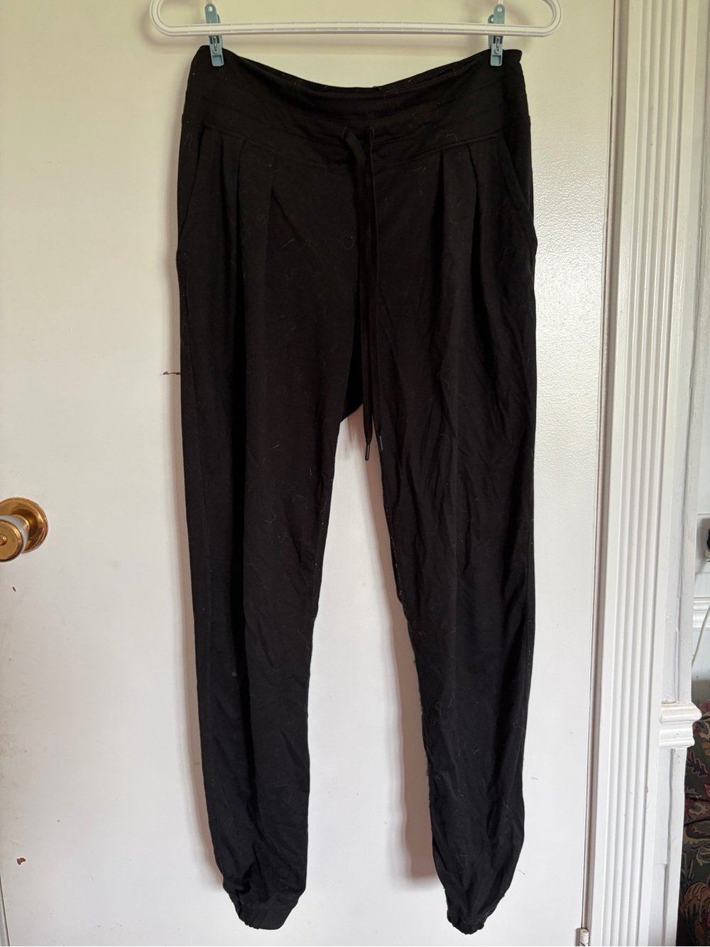 Black Drawstring Casual Pants